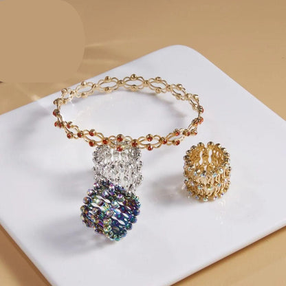 Stretchable 2 In 1 Ring Bracelet