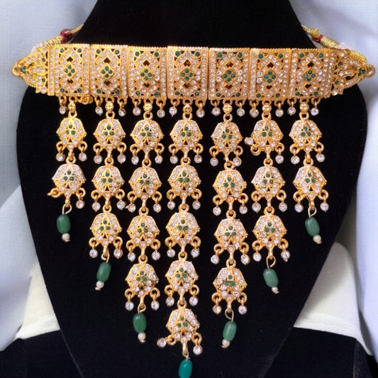 Rajputi Raani Haar for Women – Traditional Kundan Necklace Set for Royal Look